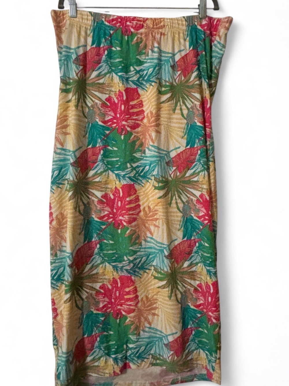 Universal Tropical Tube Skirt - Green, Pink & Tan